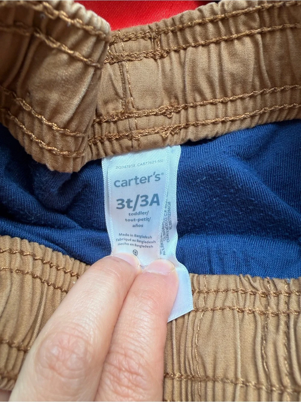 The Children's Place Boys Pants Trio - Navy and Tan Mix